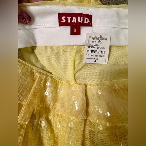 STAUD Sequined Luisa Pants in Yellow - Picture 10 of 13